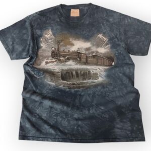 Vintage Train Graphic T-Shirt
